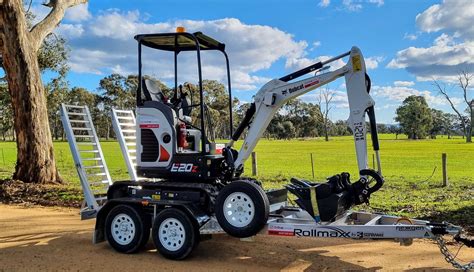 mini digger with trailer|trailer to haul mini excavator.